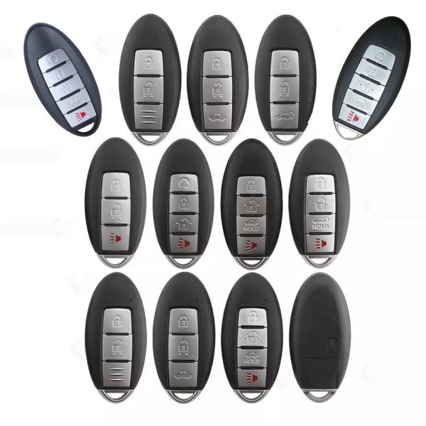 Nissan key shell 2/2+1/3/3+1/4+1 buttons(hold mid) (No logo/With logo)