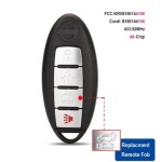 Nissan 3+1 Buttons (SUV) 433Mhz 4A Chip -  S180144106(With logo)
