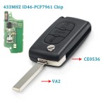 Peugeot 3BTN Sedan 434Mhz ID46 PCF7941 Remote Key