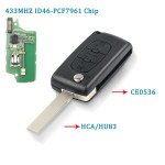 Peugeot 3BTN Sedan 434Mhz ID46 PCF7941 Remote Key