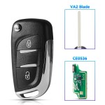433Mhz Remote Key ID46 For Peugeot 2BTN