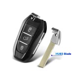 3 Buttons Car Remote Key Shell for Peugeot