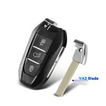 3 Buttons Car Remote Key Shell for Peugeot