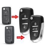 433Mhz Remote Key ID46 For Peugeot 2BTN