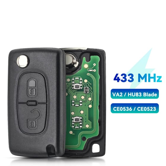 ID46 PCF7941 Remote Key For Peugeot 2BTN
