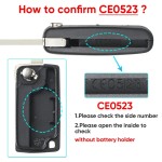 2 Buttons Folding Key Case Shell For Peugeot