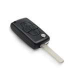 4 Buttons Light Car Key Shell Fob For Peugeot