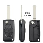 4 Buttons Light Car Key Shell Fob For Peugeot