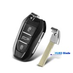 3 Buttons Car Remote Key Shell for Peugeot