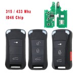 Porsche 2/3/3+1 buttons Remote 315/433MHZ ID46 PCF7946(No logo/With logo)
