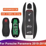 Porsche 3+1 Buttons Remote Key KR55WK50138 ASK 315MHz Keyless Go(No logo/With logo)