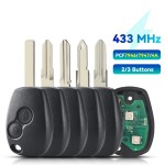 Renault 2/3BTN 433Mhz VA2/VAC102/NE73/HU136TE/NO153 Blade (PCF7946/PCF7947/4A Chip)(No logo/With logo)