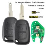 Car Remote Key 433mhz ID46 PCF7946 Chip VAC102/NE72 Blade(No logo/With logo)