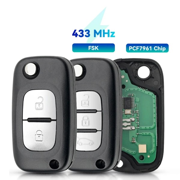 2/3 Buttons 433MHz ID46 PCF7961 Car Remote Key CWTWB1G767(No logo/With logo)
