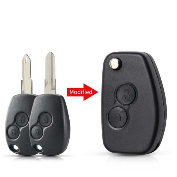 Renault Modified Flip Car Key Shell Fob VAC102/NE72 Blade