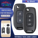 Flip Remote Key Shell Case for Renault 2/3B VAC102/HU56R/HU136/VA2 Blade(No logo/With logo)