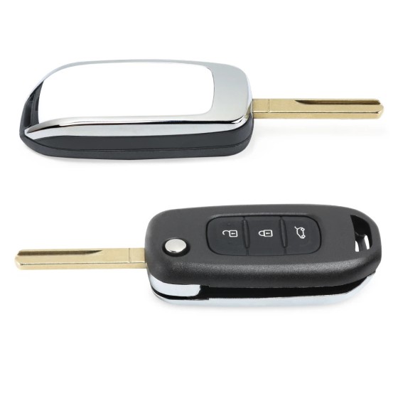 Flip Remote Key Shell Case for Renault 2/3B VAC102/HU56R/HU136/VA2 Blade(No logo/With logo)