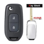 Flip Remote Key Shell Case for Renault 2/3B VAC102/HU56R/HU136/VA2 Blade(No logo/With logo)