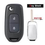 Flip Remote Key Shell Case for Renault 2/3B VAC102/HU56R/HU136/VA2 Blade(No logo/With logo)