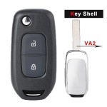Flip Remote Key Shell Case for Renault 2/3B VAC102/HU56R/HU136/VA2 Blade(No logo/With logo)
