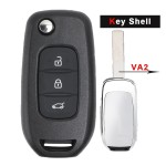 Flip Remote Key Shell Case for Renault 2/3B VAC102/HU56R/HU136/VA2 Blade(No logo/With logo)