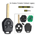 3 Button Remote Key Fob key 433MHz 4D60 Chip(No logo/With logo)
