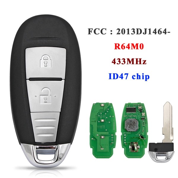 Suzuki Vitara 2 Buttons ID47 434 MHz CMIIT ID: 2013DJ1464 - R64M0(With logo)