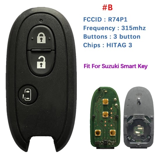 Original Smart Remote Key Fob For Suzuki Wagon R Every Hustler Palette Spcia R74P1 315MHz PCF7953X HITAG 3 47 Chip Russia Market