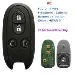 Original Smart Remote Key Fob For Suzuki Wagon R Every Hustler Palette Spcia R74P1 315MHz PCF7953X HITAG 3 47 Chip Russia Market