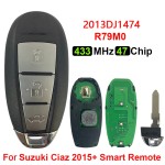 Suzuki Ciaz 2015+ Smart Remote Key With 47Chip 433MHz 2013DJ1474 37172-M79M00 R79M0 Auto Smart Card(With logo)