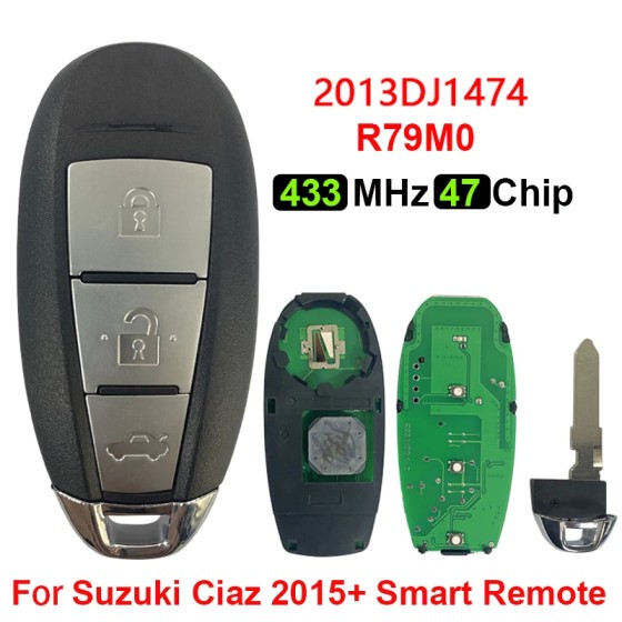 Suzuki Ciaz 2015+ Smart Remote Key With 47Chip 433MHz 2013DJ1474 37172-M79M00 R79M0 Auto Smart Card(With logo)