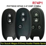 Original Smart Remote Key Fob For Suzuki Wagon R Every Hustler Palette Spcia R74P1 315MHz PCF7953X HITAG 3 47 Chip Russia Market