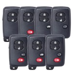 Toyota Smart Key Cover 2/2+1/3/4 Buttons Black(No logo/With logo)