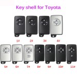 Toyota smart key shell 3/4/5 Buttons Silver/Black(No logo/With logo)