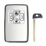 Toyota smart key shell 3/4/5 Buttons Silver/Black(No logo/With logo)