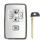 Toyota smart key shell 3/4/5 Buttons Silver/Black(No logo/With logo)