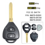 TOY 2 Buttons Model:B41TH 314.3MHz PN.28240 26300 28850(No Chip/67 Chip/G Chip)(No logo)