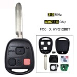 HYQ12BBT 314MHz/315Mhz 4D67/G Chip(No logo/With logo)