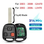 Toyota Land Cruiser Head Key / 4C or 4D67 Chip / PN: 89070-60090 / HYQ1512V(No logo/With logo)