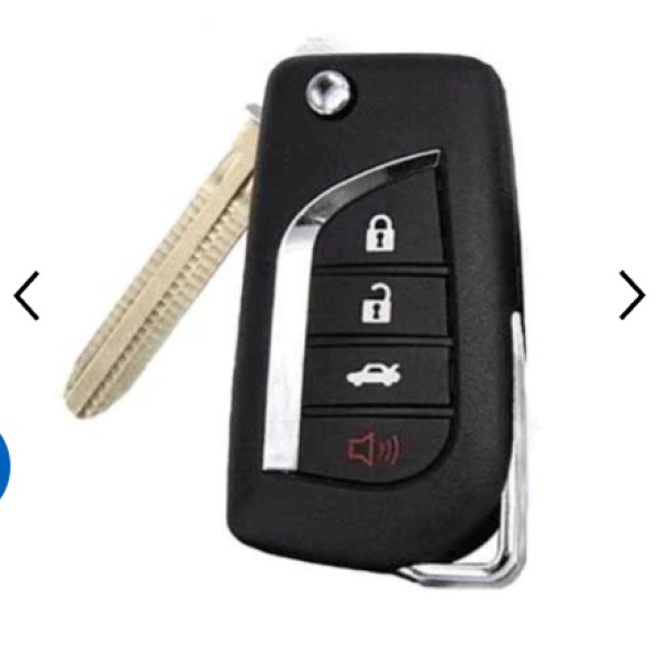 2004-2010 Toyota / 4-Button Flip Key NEW STYLE / GQ43VT20T (67/G/H Chip) (AFTERMARKET)