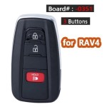 312/ 314.3MHz 8A Chip Board ID: 0351 HYQ14FBC Keyless-Go Smart Remote Key Fob for Toyota RaV4 Camry Prius 2016-2021