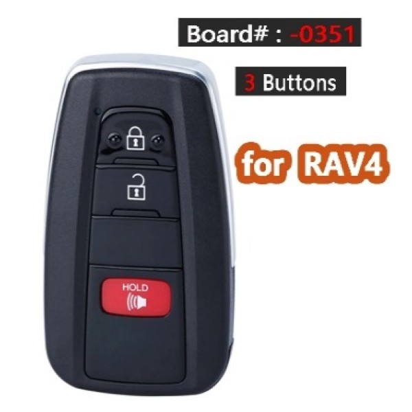 312/ 314.3MHz 8A Chip Board ID: 0351 HYQ14FBC Keyless-Go Smart Remote Key Fob for Toyota RaV4 Camry Prius 2016-2021