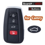 312/ 314.3MHz 8A Chip Board ID: 0351 HYQ14FBC Keyless-Go Smart Remote Key Fob for Toyota RaV4 Camry Prius 2016-2021