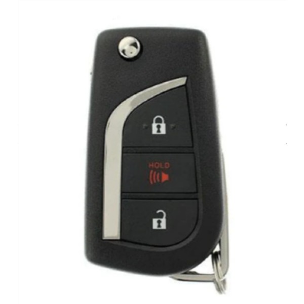 2017-2018 Toyota Corolla / 3-Button Remote Flip Key / PN: 89070-12C20 / HYQ12BFB (H Chip) (AFTERMARKET)