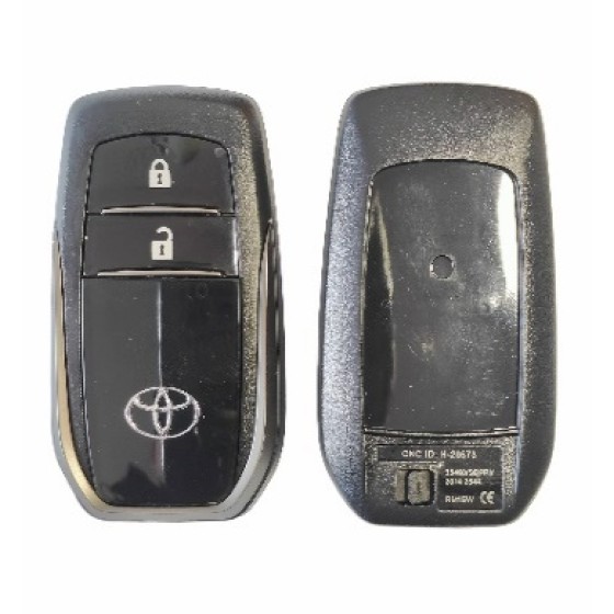 TOY 2 buttons smart keys for aftermarket PCB with logo (back side Land Cruiser/Innova/GR)