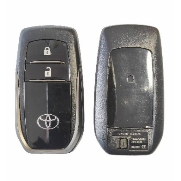 TOY 2 buttons smart keys for aftermarket PCB with logo (back side Land Cruiser/Innova/GR)