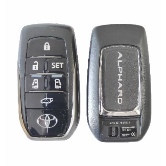 Toyota 6 Buttons Board No:0120 433/315/312 Mhz 8A Chip (Alphard Logo/Vellfire logo)