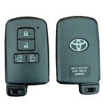 Toyota smart key shell 4 Buttons Black(use aftermareket pcb)(No logo/With logo)