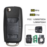 3 Button 434MHz ID48 Chip 1J0 959 753 AH/DA(No logo/With logo)