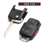 3+1 Button 315MHz ID48 Chip 1J0 959 753 AM/DC/T/P/H(No logo/With logo)